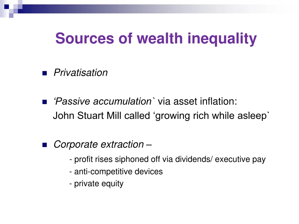 sources of wealth inequality