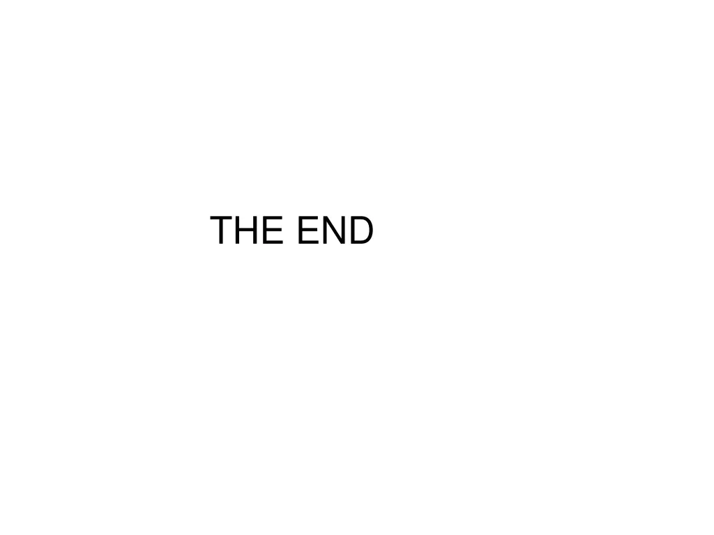 the end