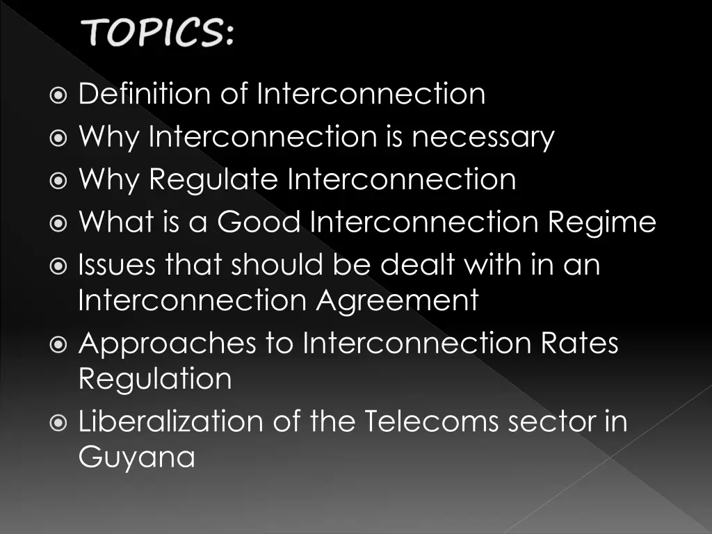 topics definition of interconnection