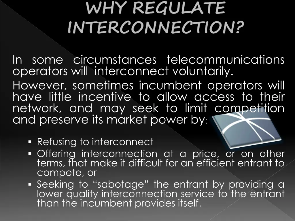 why regulate interconnection 1