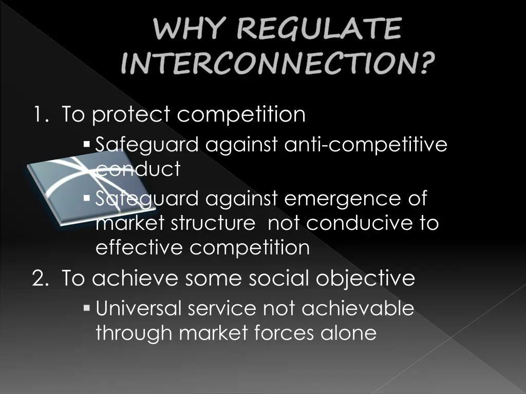 why regulate interconnection