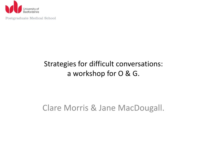 strategies for difficult conversations a workshop