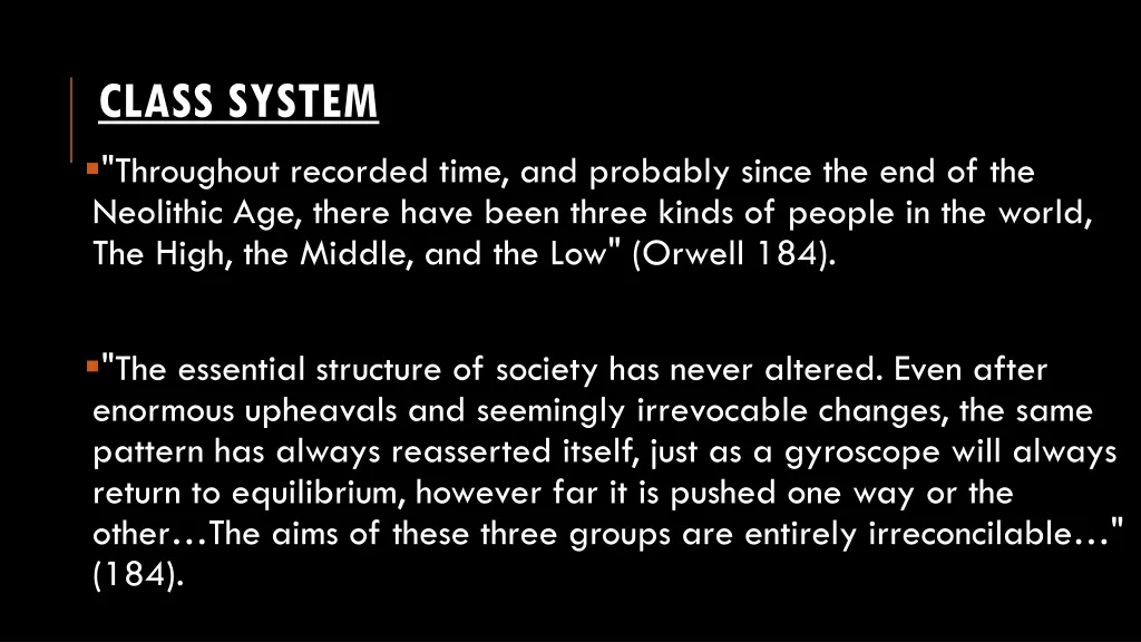 class system throughout recorded time