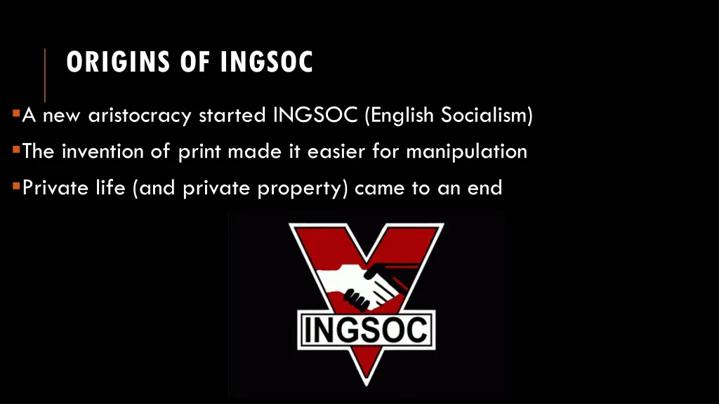 origins of ingsoc