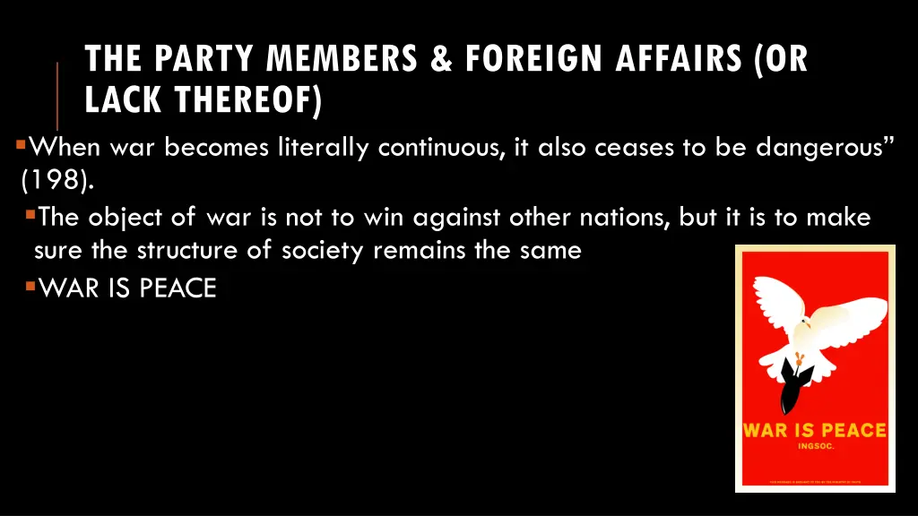 the party members foreign affairs or lack thereof 2