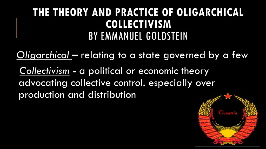 the theory and practice of oligarchical