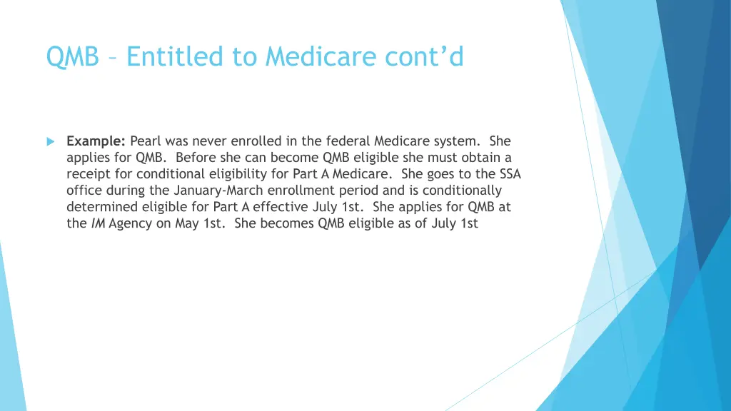 qmb entitled to medicare cont d 1