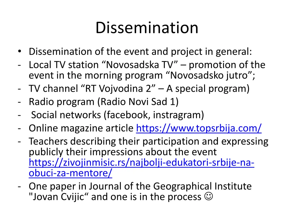 dissemination