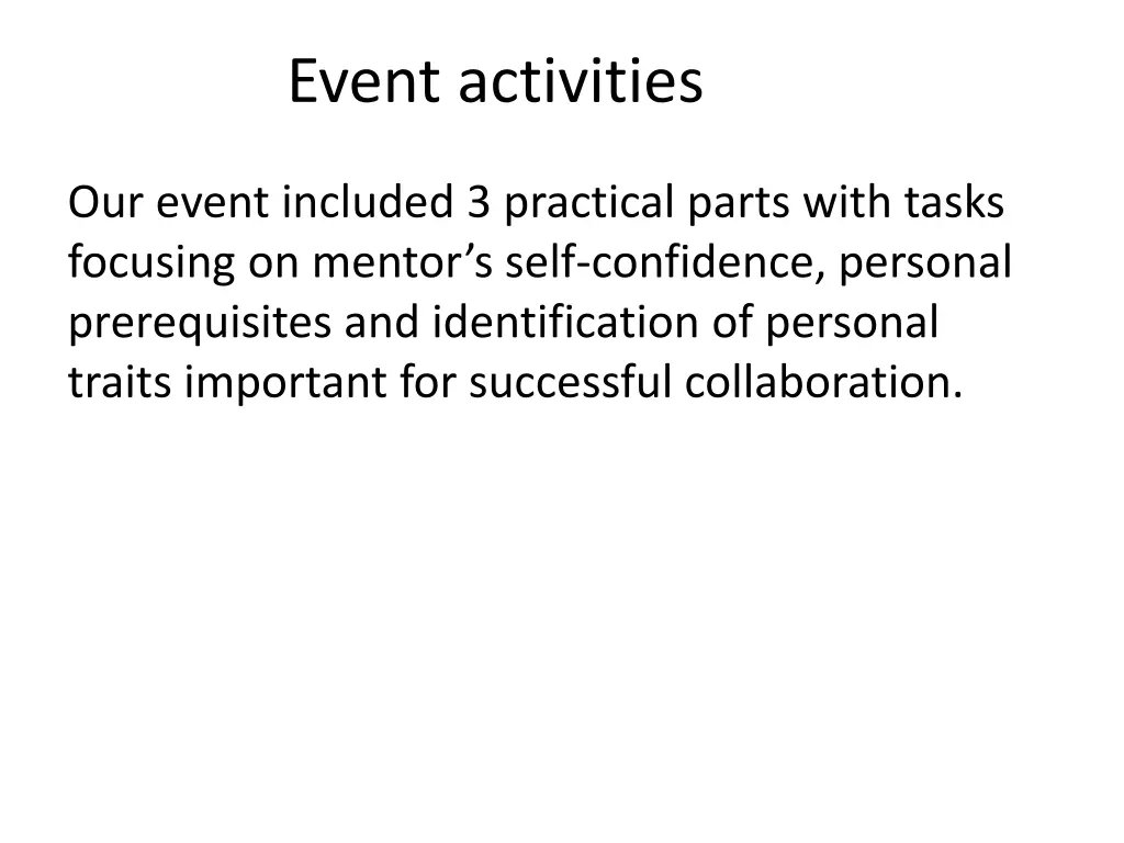 event activities