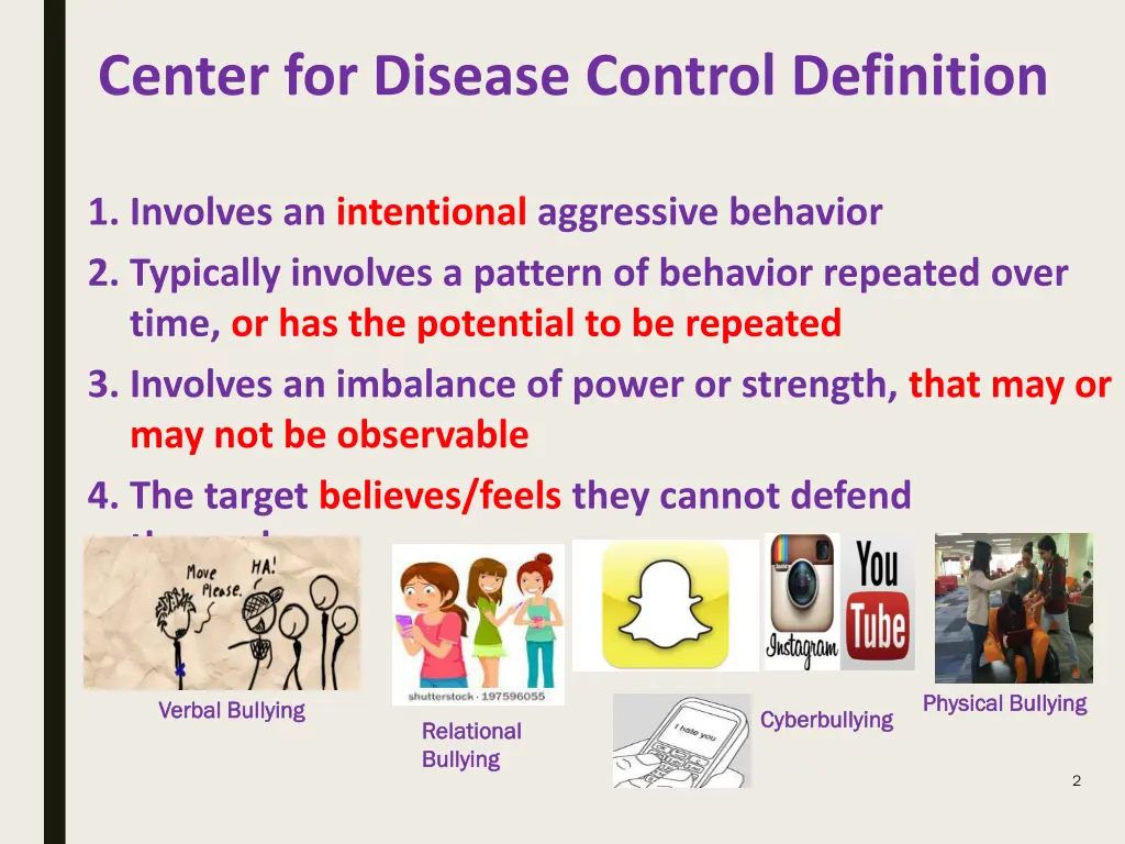 center for disease control definition