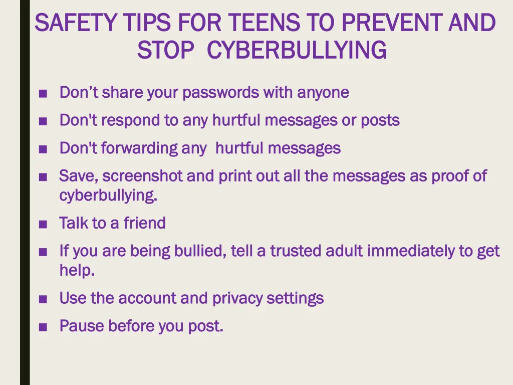 safety tips for teens to prevent and safety tips