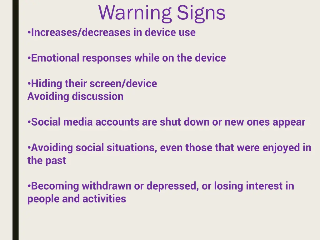 warning signs