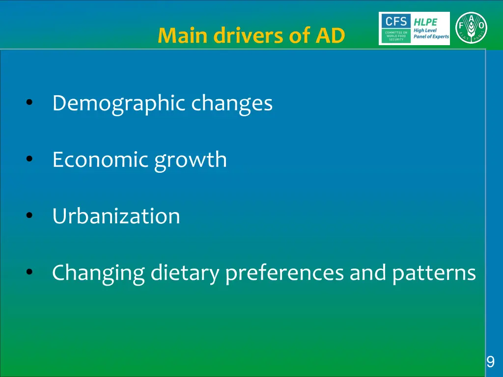 main drivers of ad