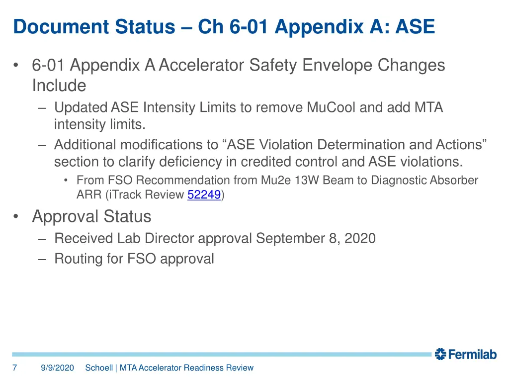 document status ch 6 01 appendix a ase