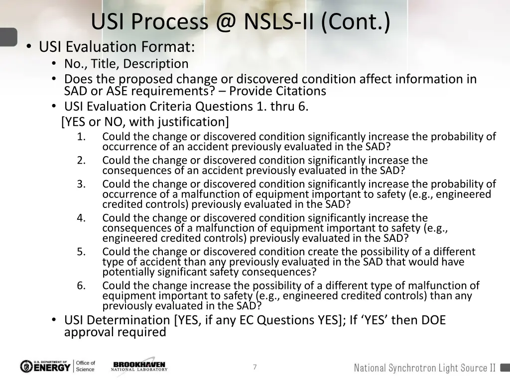 usi process @ nsls ii cont 3