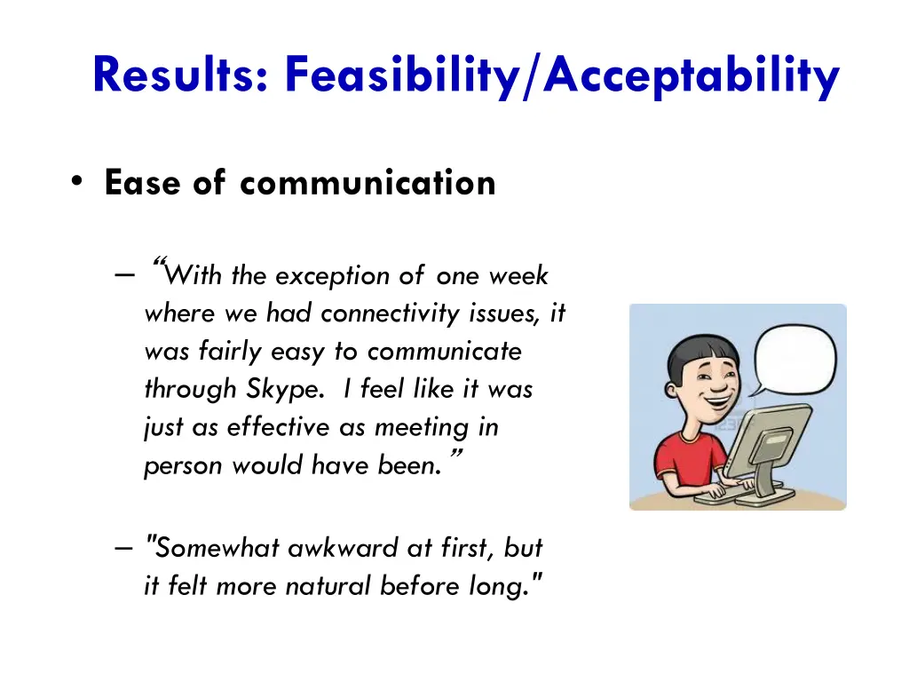 results feasibility acceptability 4