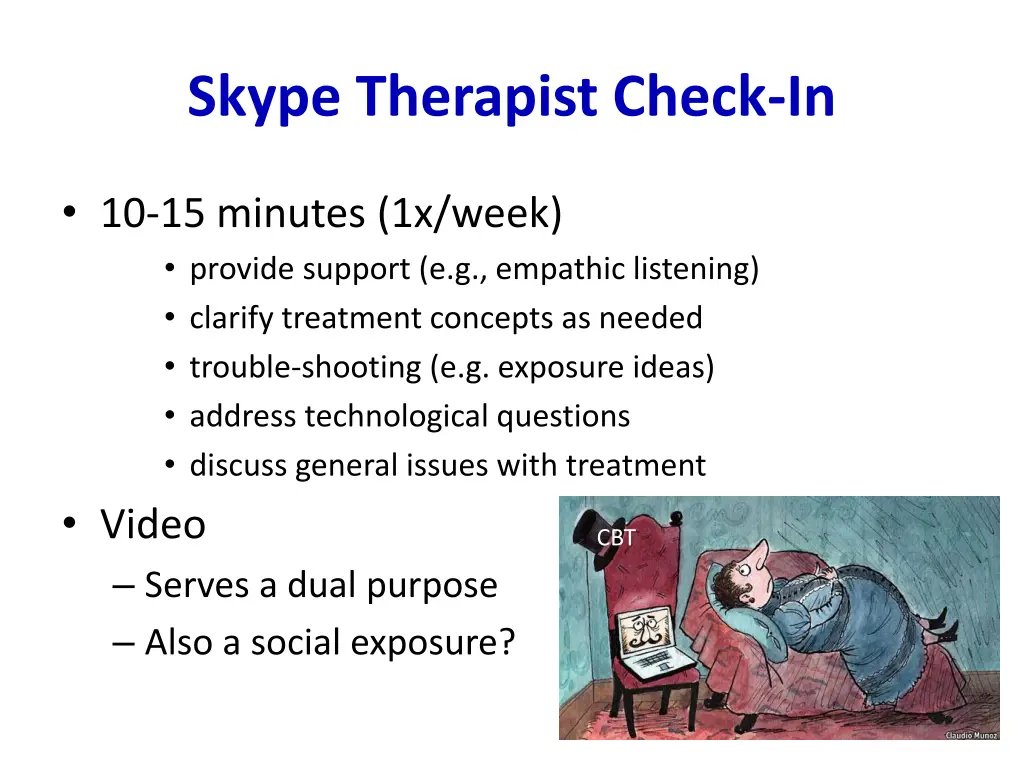 skype therapist check in