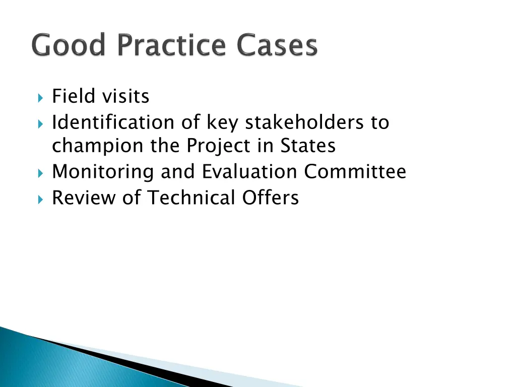 field visits identification of key stakeholders