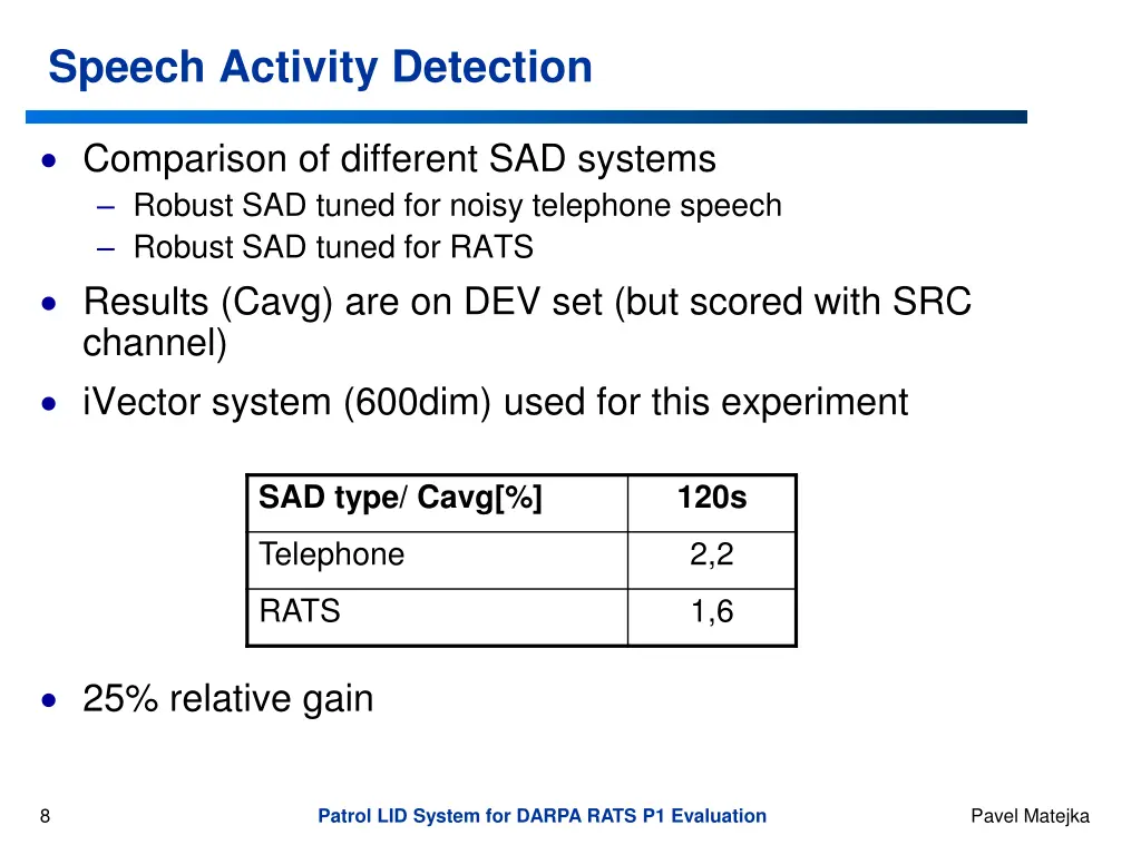 speech activity detection 1