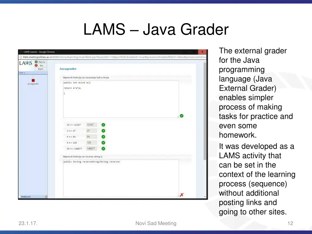 lams java grader