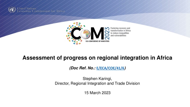 assessment of progress on regional integration