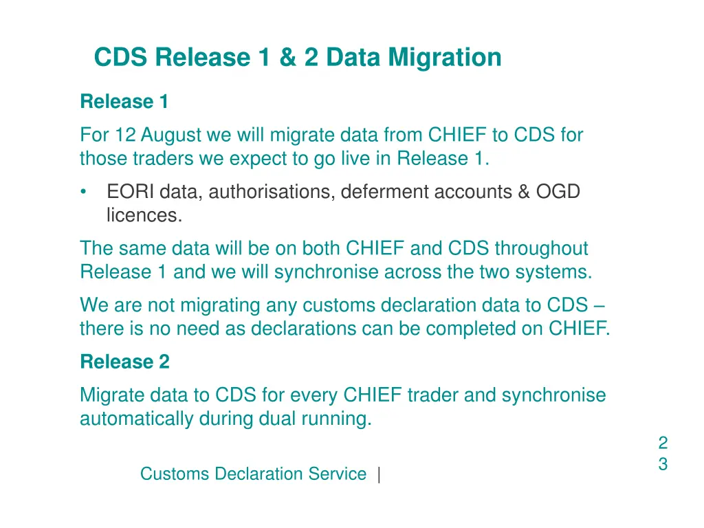 cds release 1 2 data migration