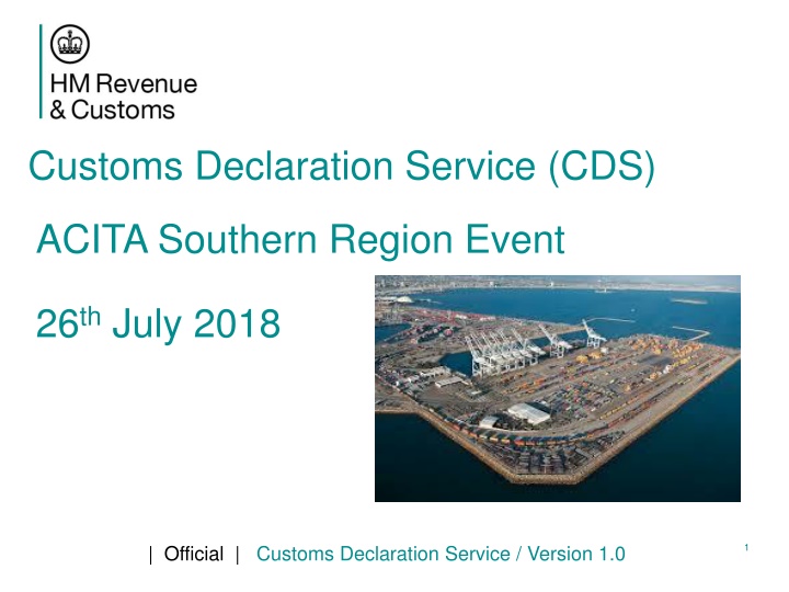 customs declaration service cds