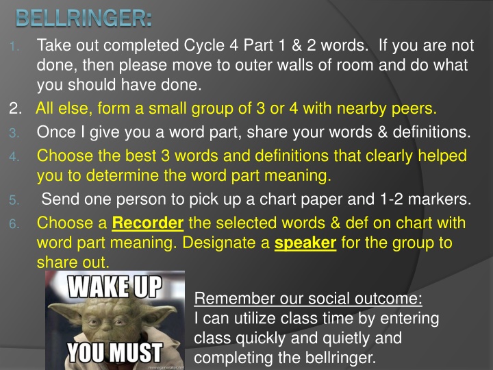 bellringer bellringer take out completed cycle