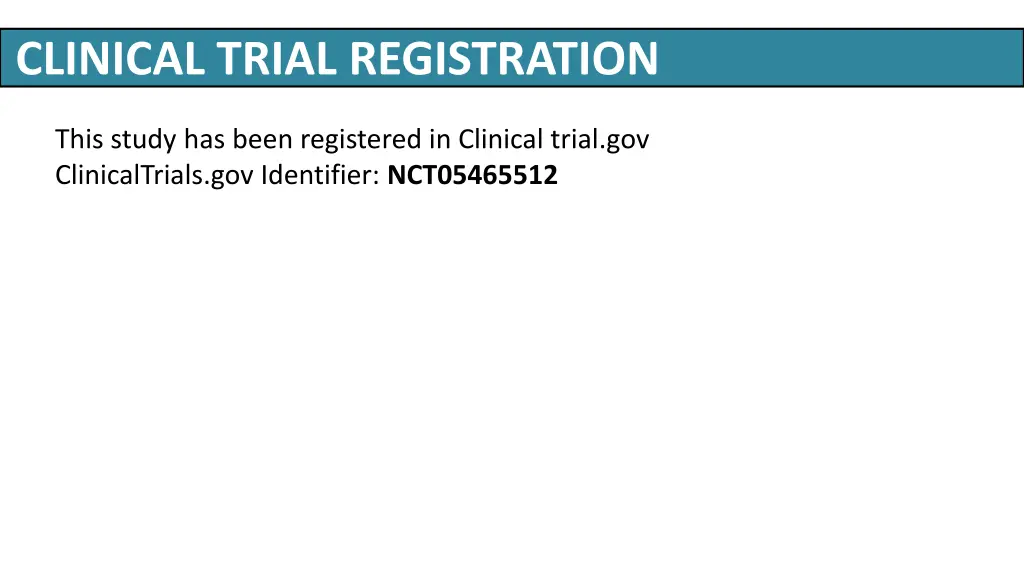 clinical trial registration