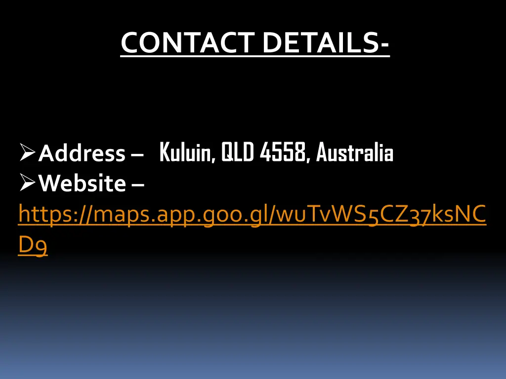 contact details