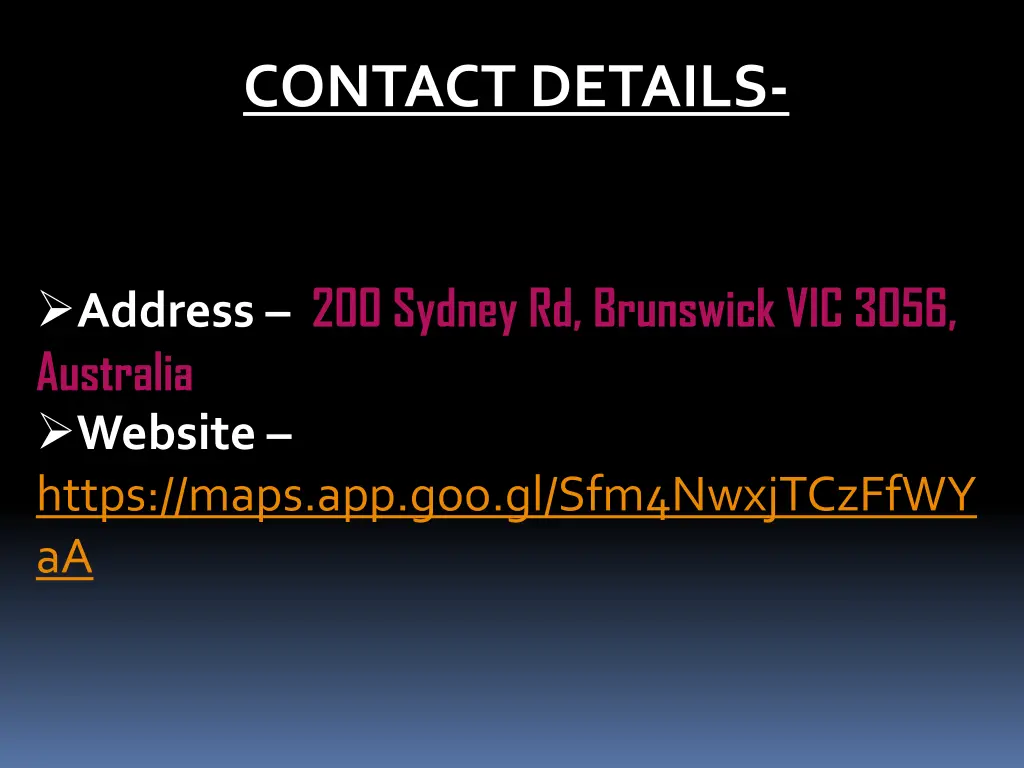 contact details