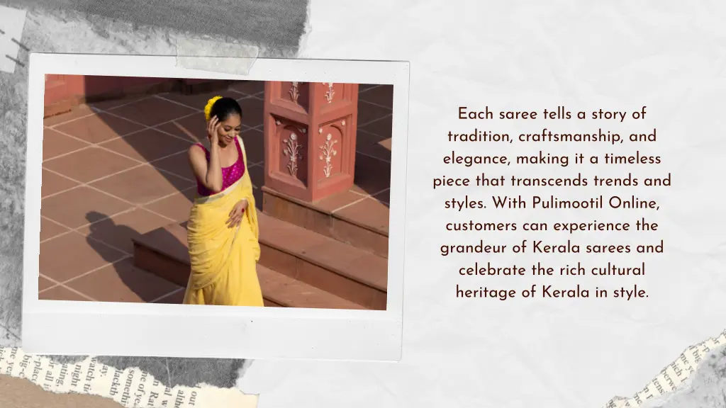 each saree tells a story of tradition