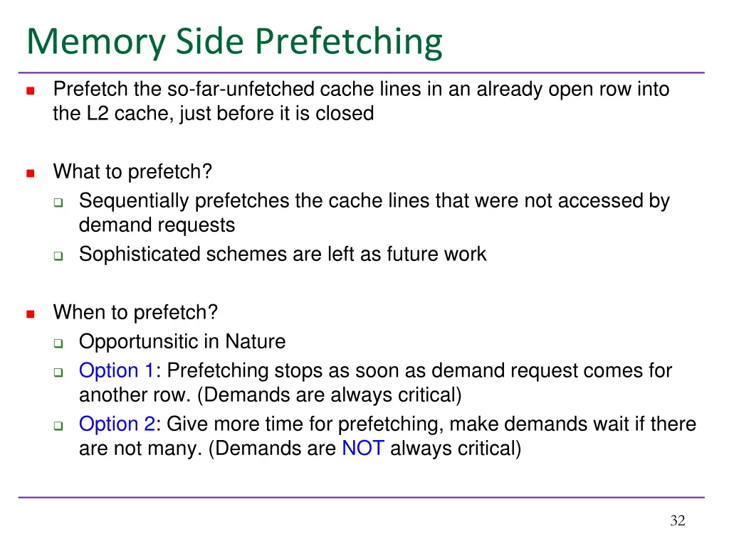 memory side prefetching