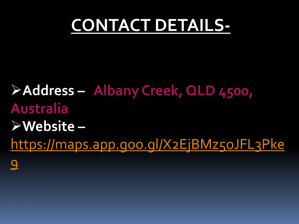 contact details