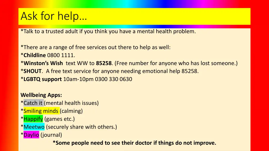 ask for help