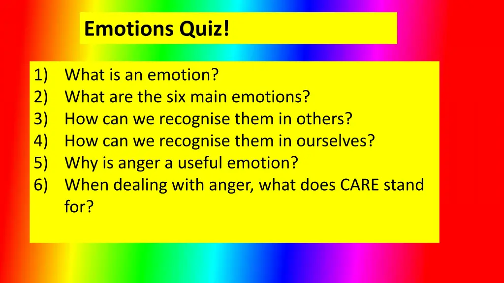 emotions quiz