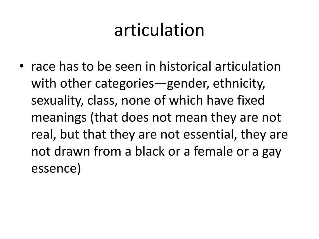 articulation