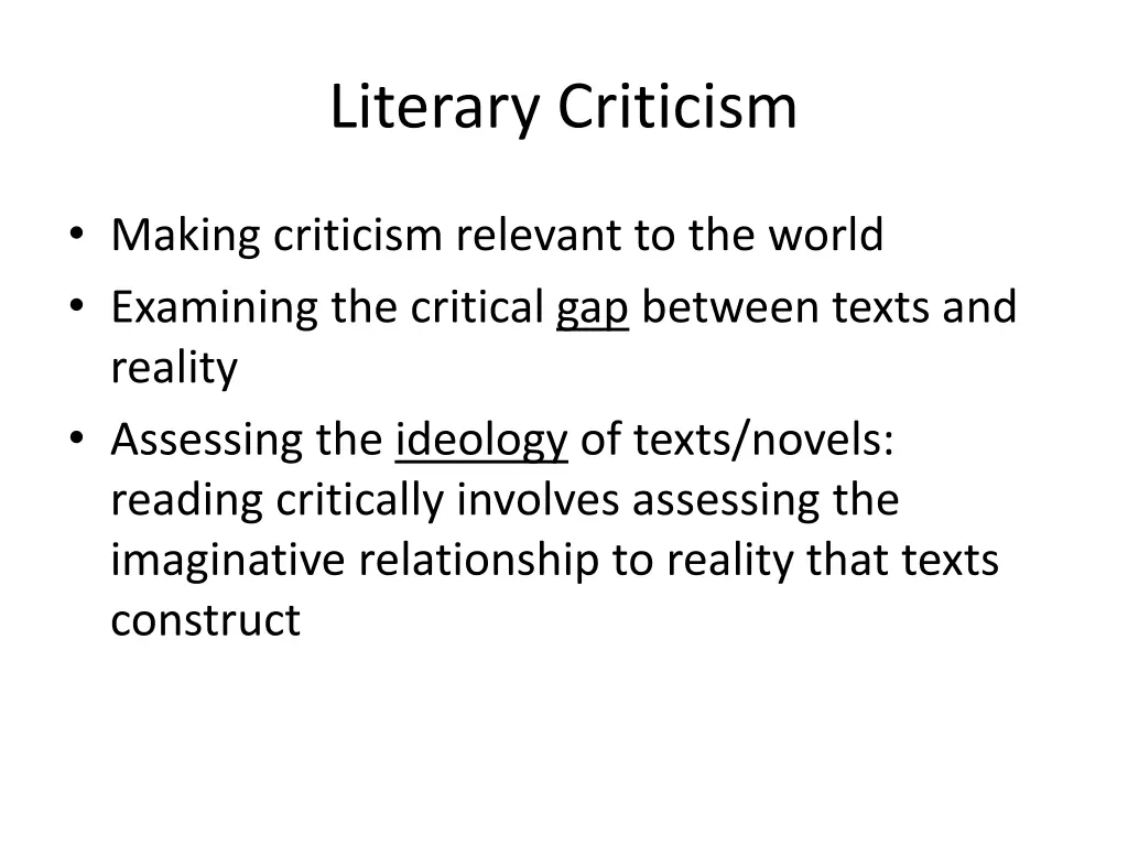 literary criticism