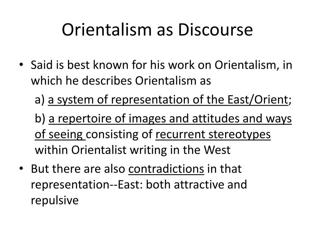 orientalism as discourse