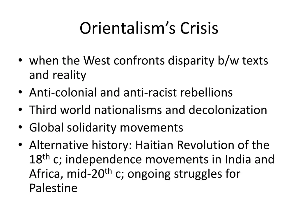 orientalism s crisis