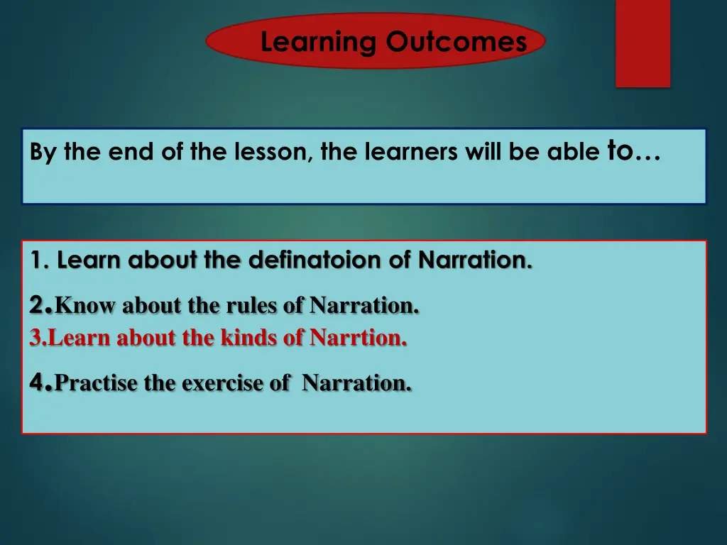 learning outcomes