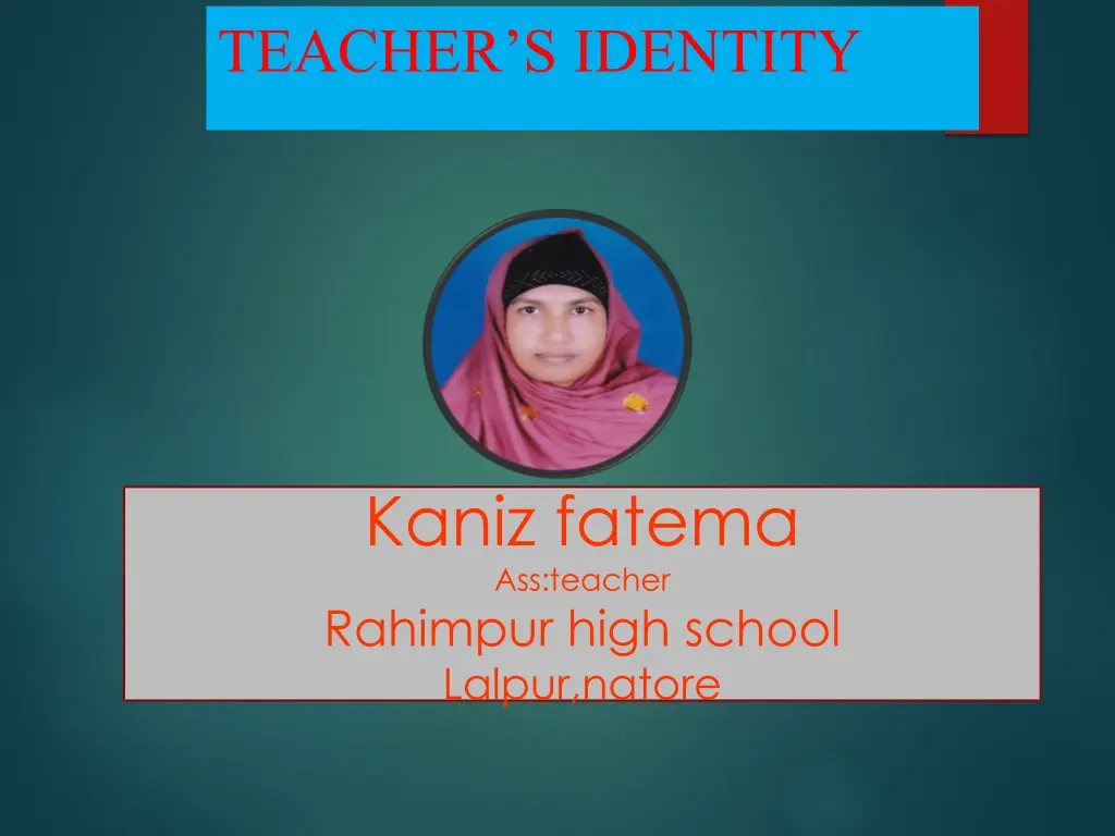 teacher s identity