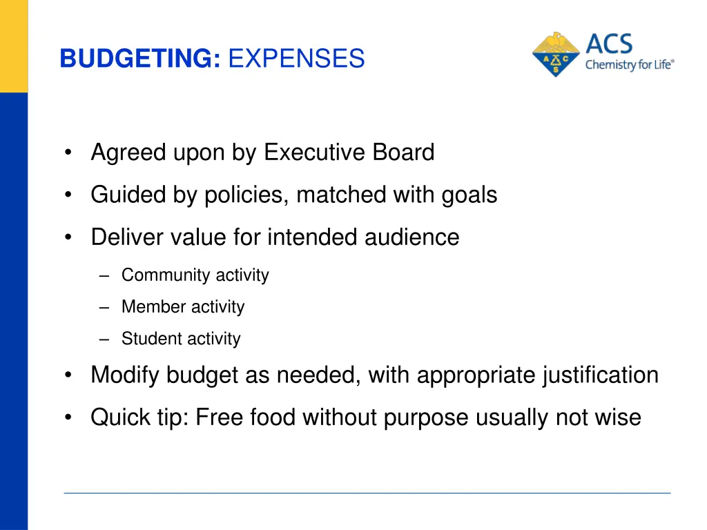 budgeting expenses