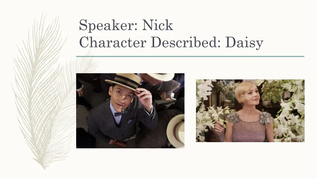 speaker nick character described daisy