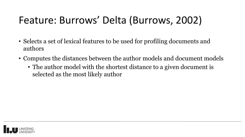 feature burrows delta burrows 2002