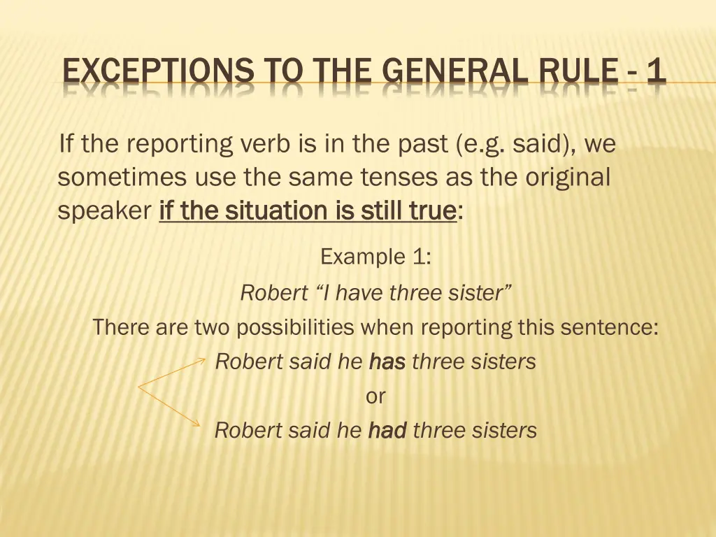 exceptions to the general rule 1