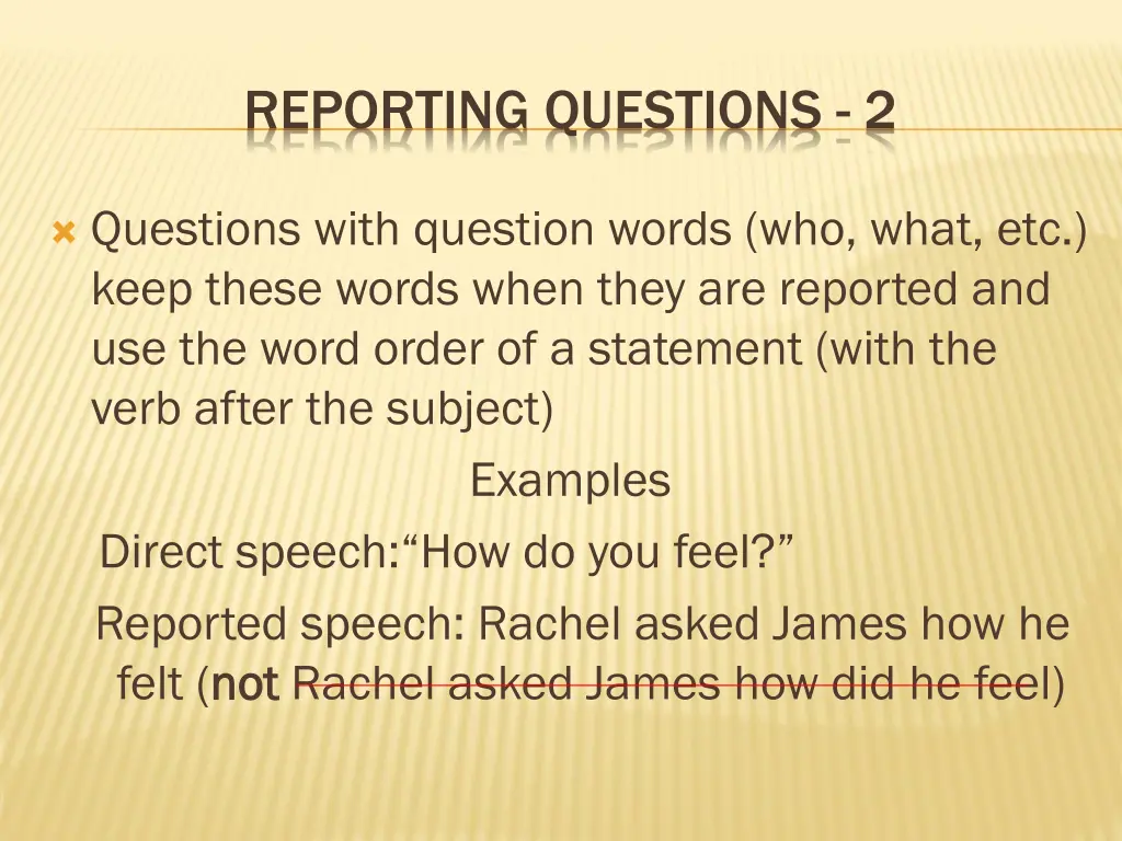 reporting questions 2