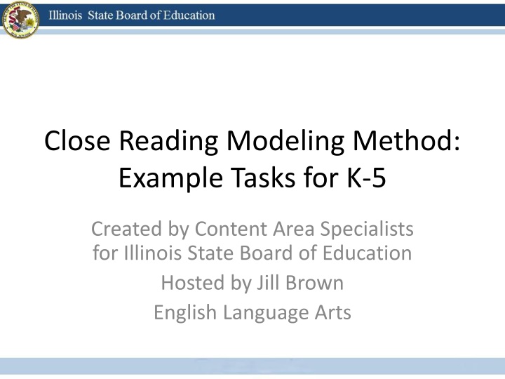 close reading modeling method example tasks