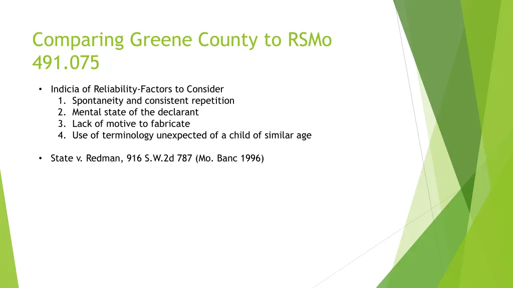 comparing greene county to rsmo 491 075 2