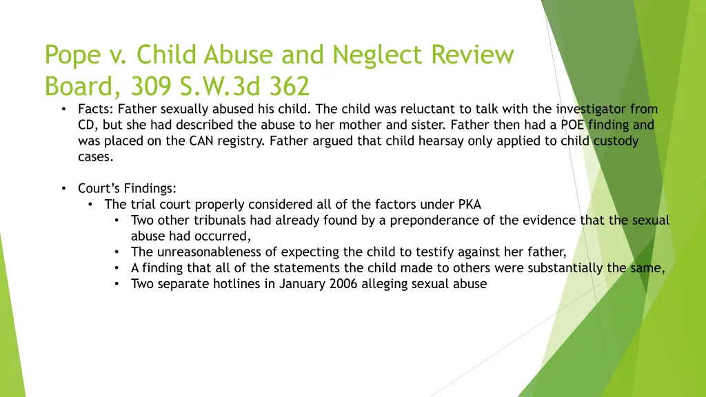 pope v child abuse and neglect review board